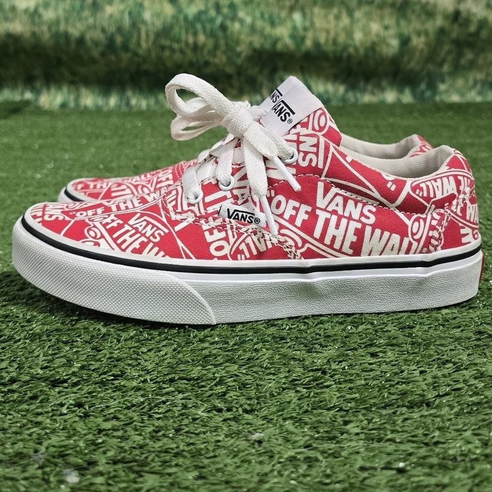 Vans | All Over Logo laced cotton canvas casual skate sneakers \ youth \ unisex